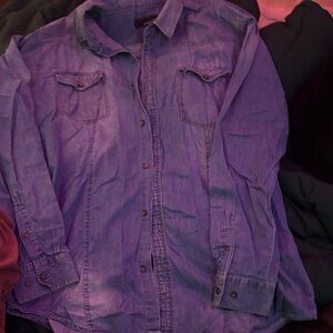 Coastal Denim Button-Up Shirt